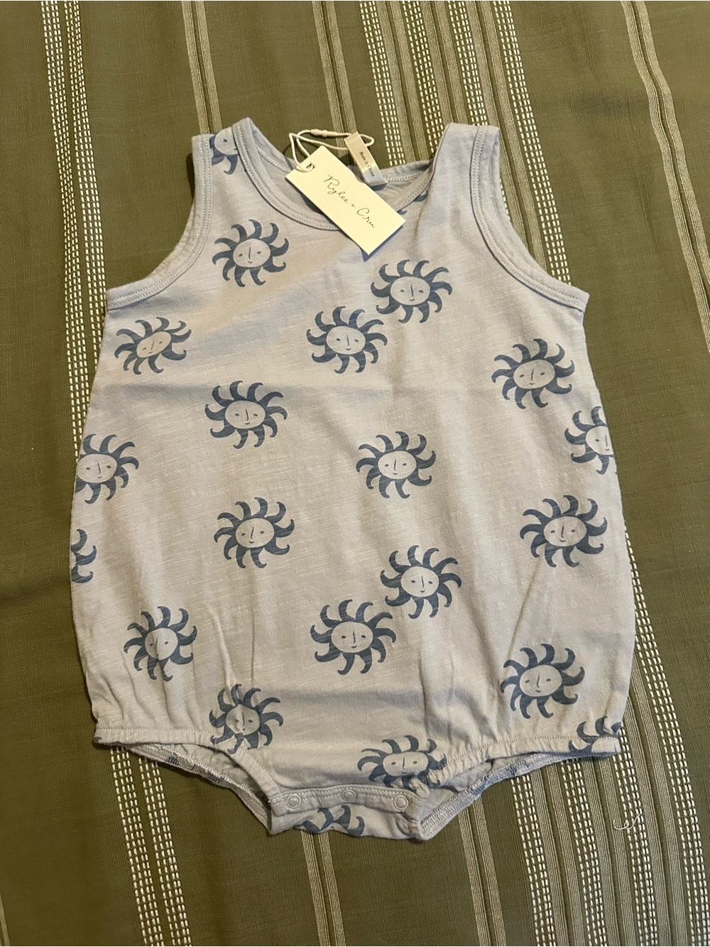 (NWT) Rylee+Cru Bubble Romper-Blue Sun